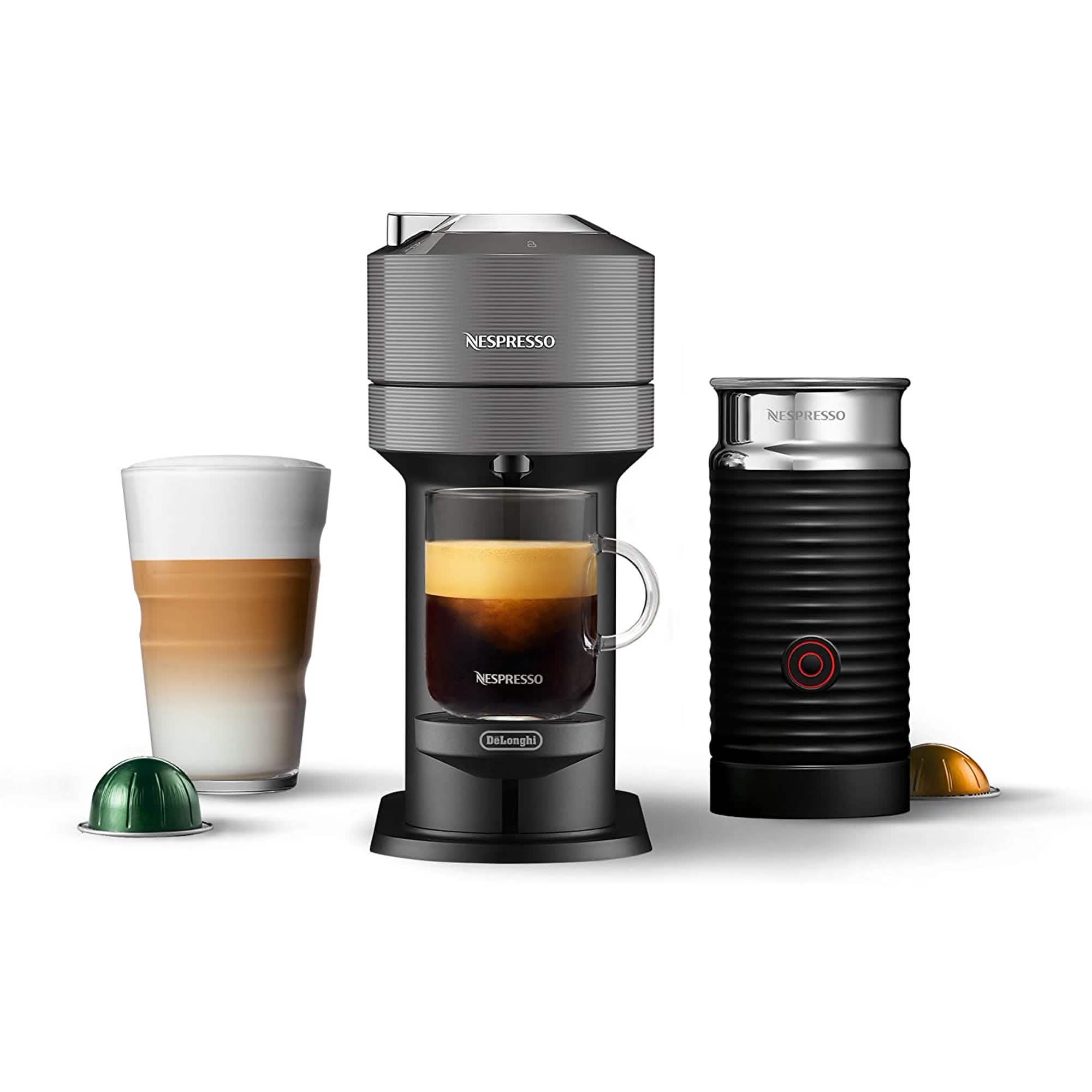 Nespresso Vertuo Next refurbished espresso maker with Aeroccino milk frother